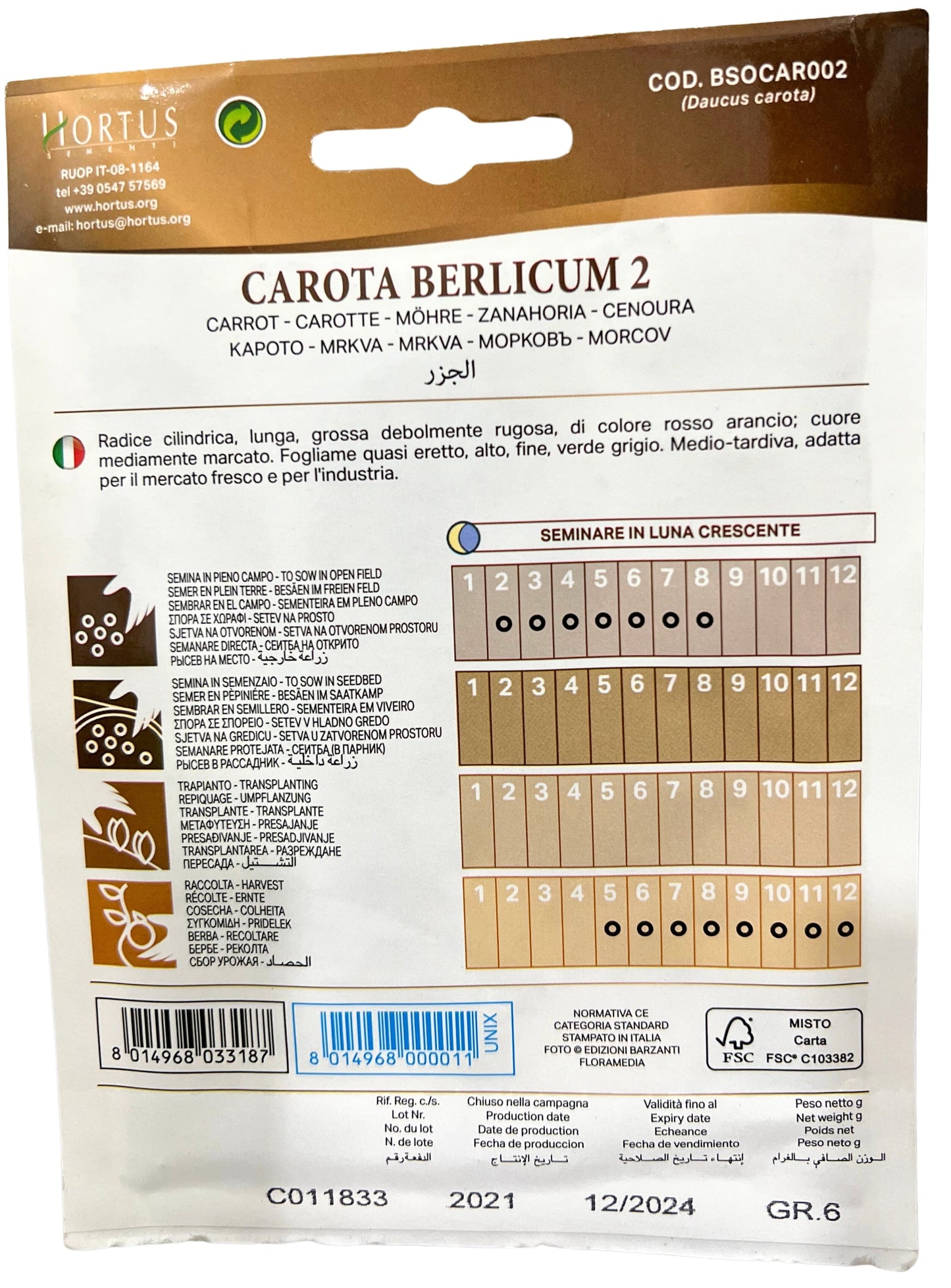 Carrot ( Berlicum 2) Seeds