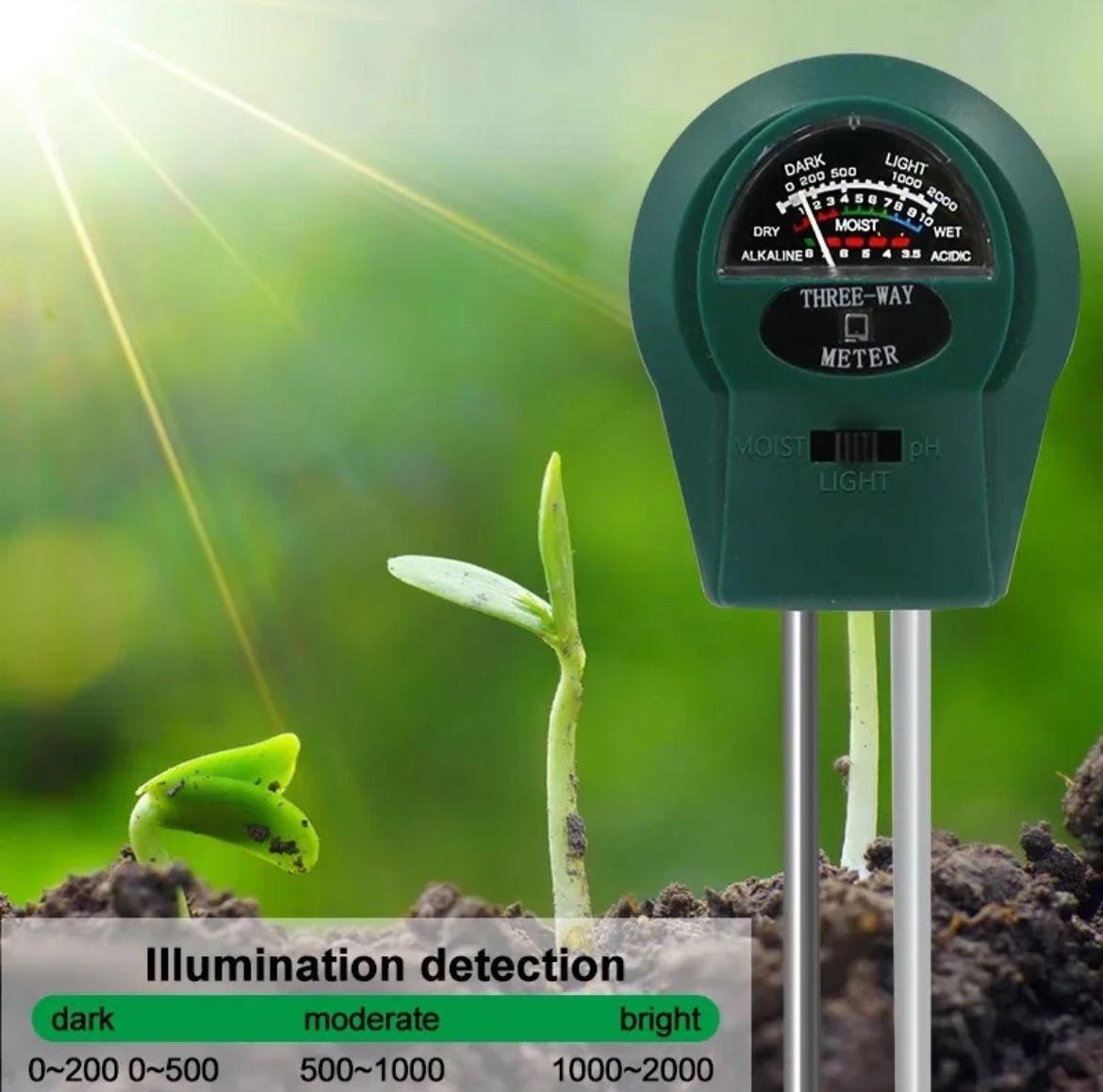 Three-Way Soil Meter