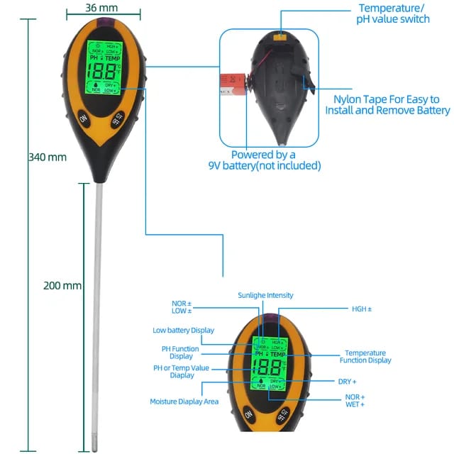 4 In 1 Digital Soil Meter