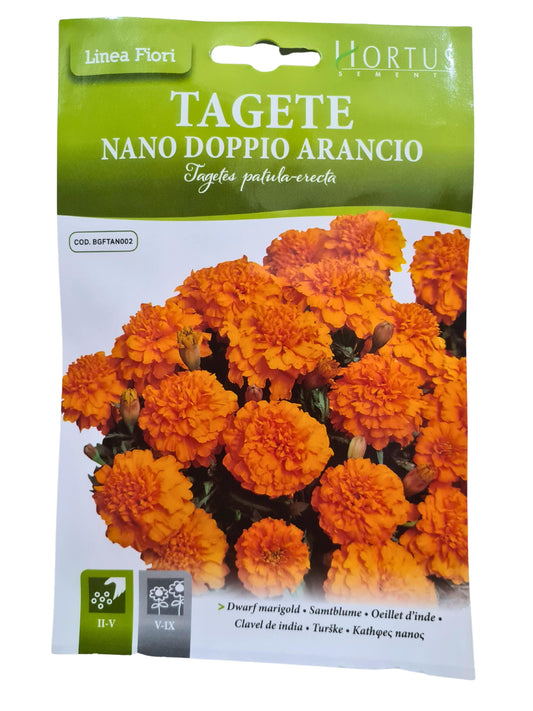 Dwarf Marigold (Nano Doppio Arancio) Seeds