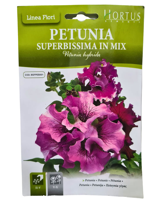 Petunia (Superbissima In Mix) Seeds