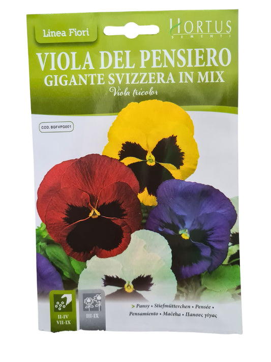 Pansy (Gigante Svizzera In Mix) Seeds