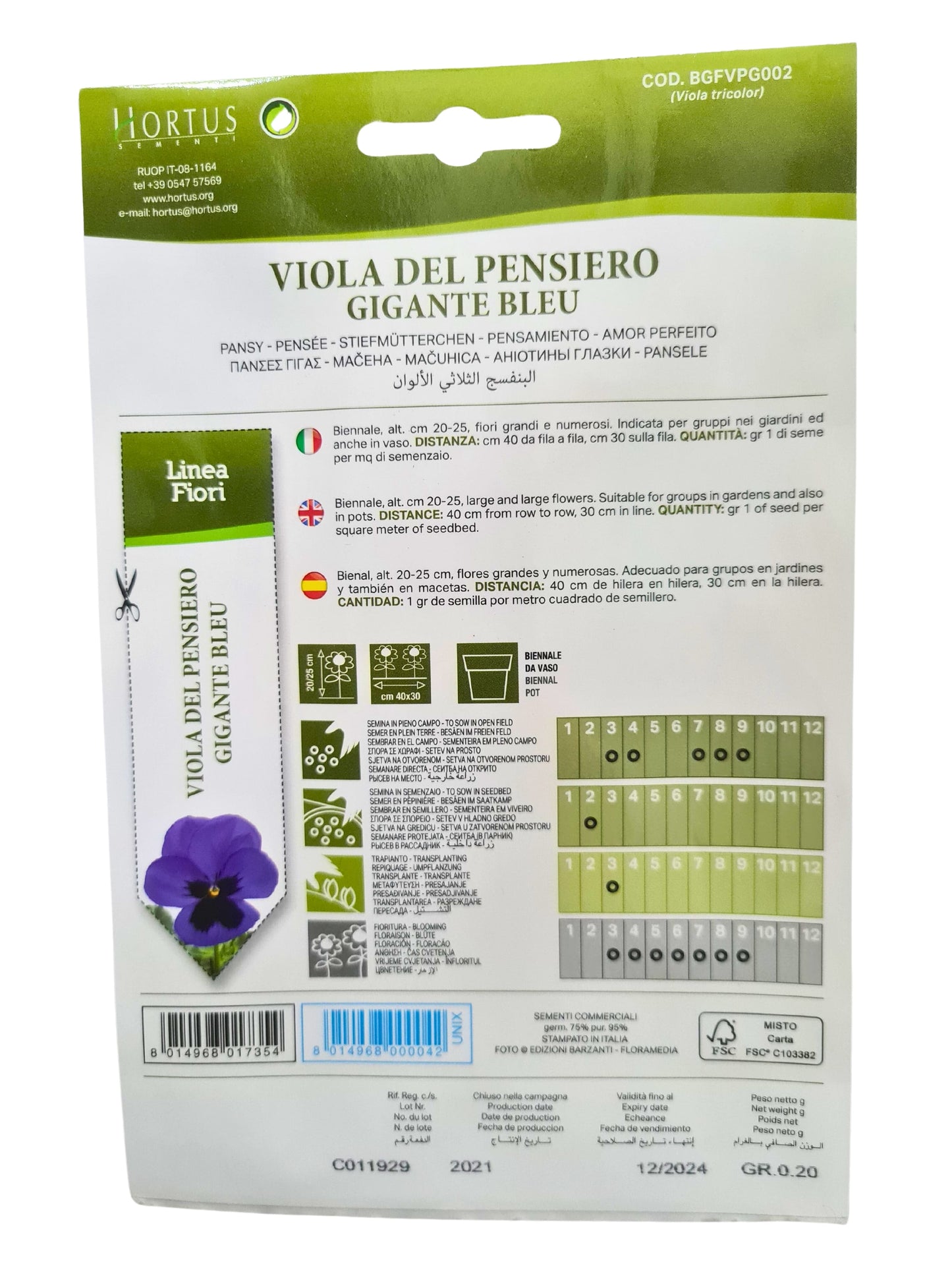 Pansy (Gigante Bleu) Seeds