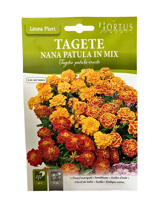 Dwarf Marigold (Nana Patula In Mix) Seeds