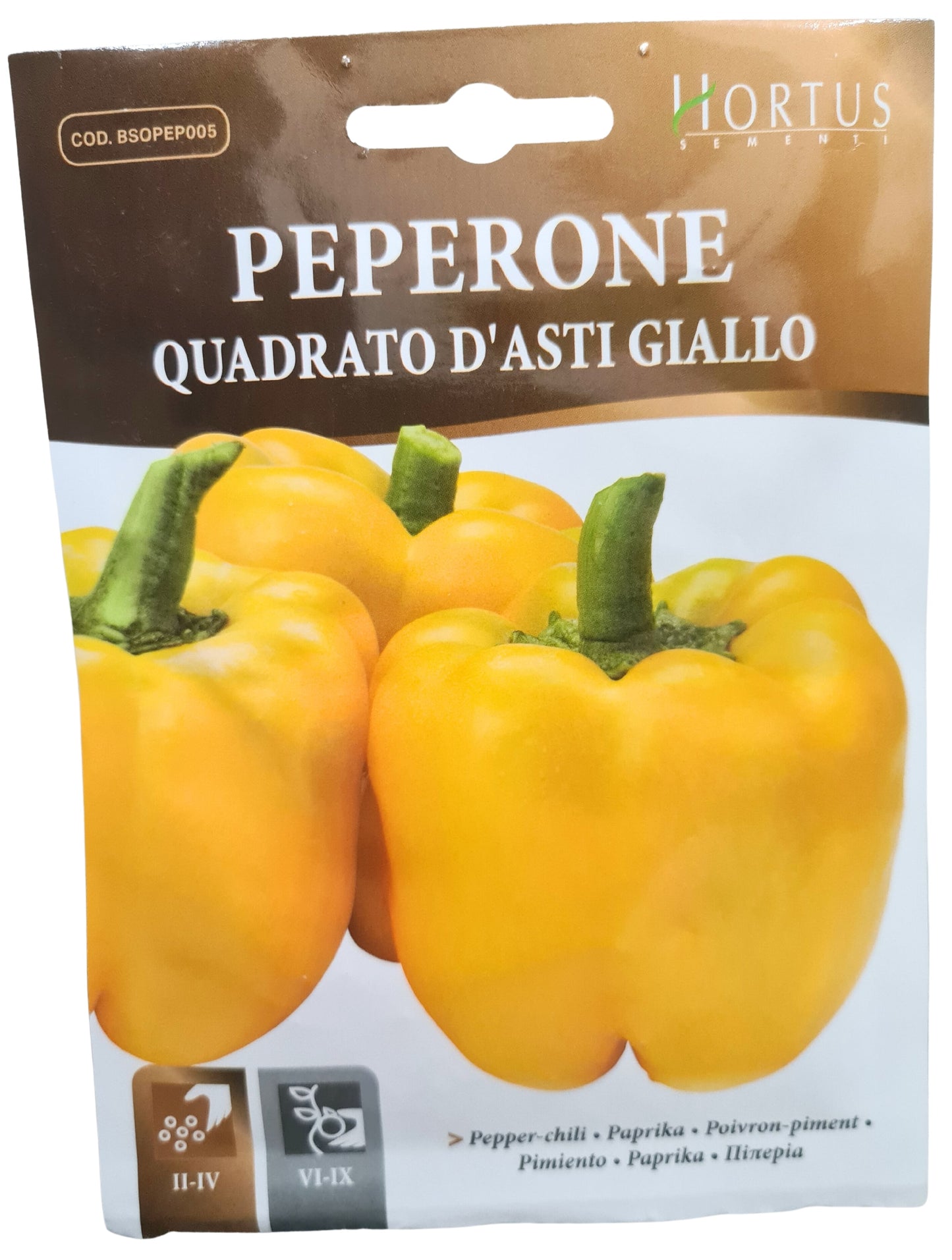 Pepper-Chili( Quadrato D'asti Giallo) Seeds