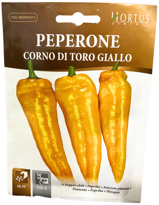 Pepper-chili ( Corno Di Toro Giallo) Seeds